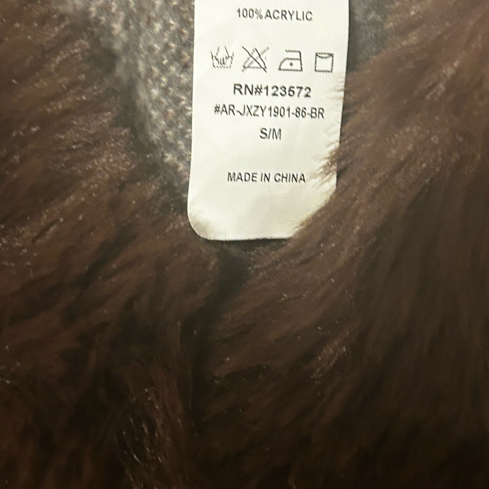 🐾Northern Angel poncho wrap/ Plaid Cape with Fur Trim size S/M GUC - Picture 9 of 11